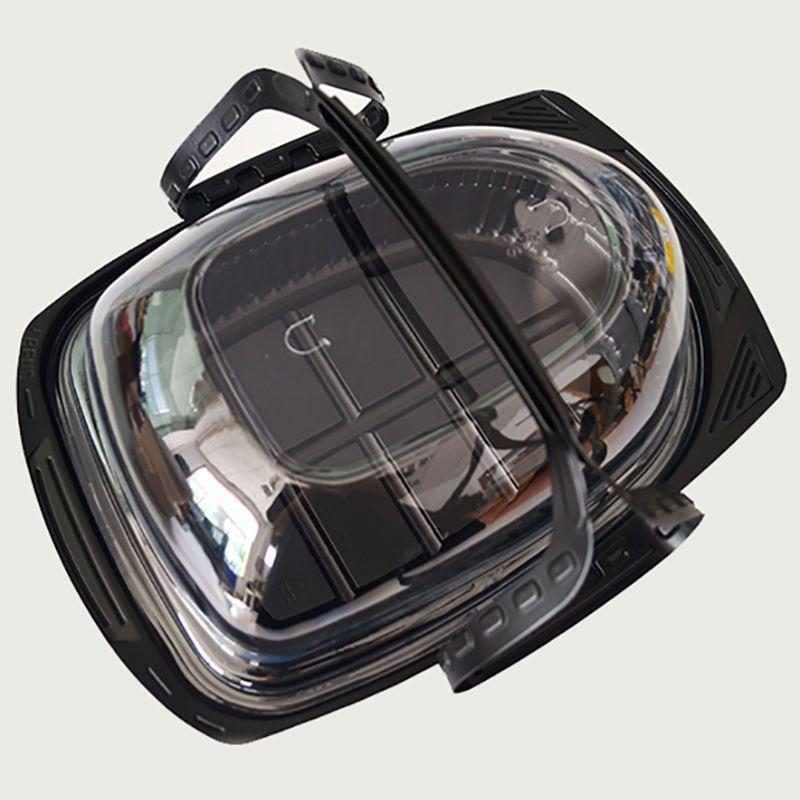 Black Takeout Box with Handle