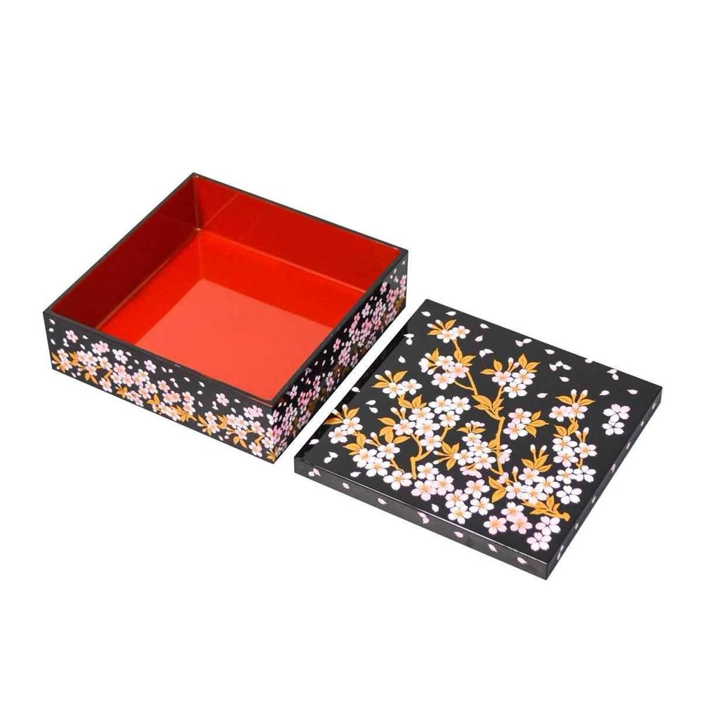 Black Sakura Square Bento