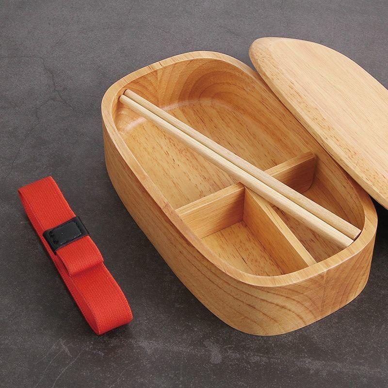Wooden 3-Compartment Bento